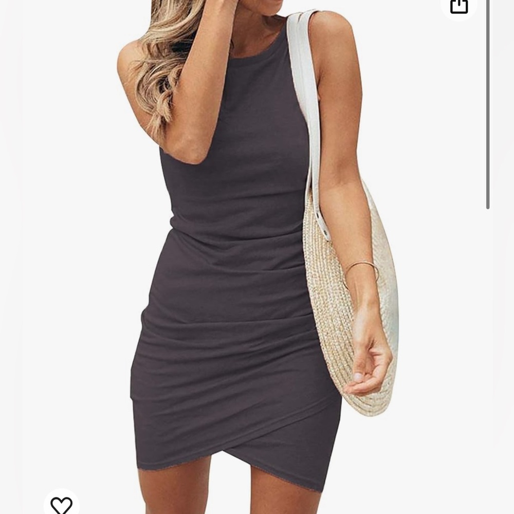 Grey body-con Stretchy Dress